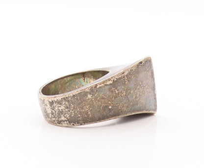 925 Sterling Silver Vintage Ring PALIN SPAIN Dark Tone Designer  SZ 6  RG32063