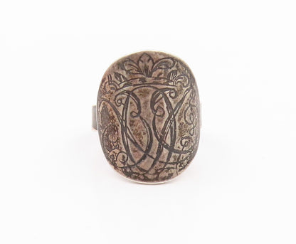 925 Sterling Silver Vintage Ring VALDRES SOLVSMIE NORWAY Antique  Sz 9  RG32458