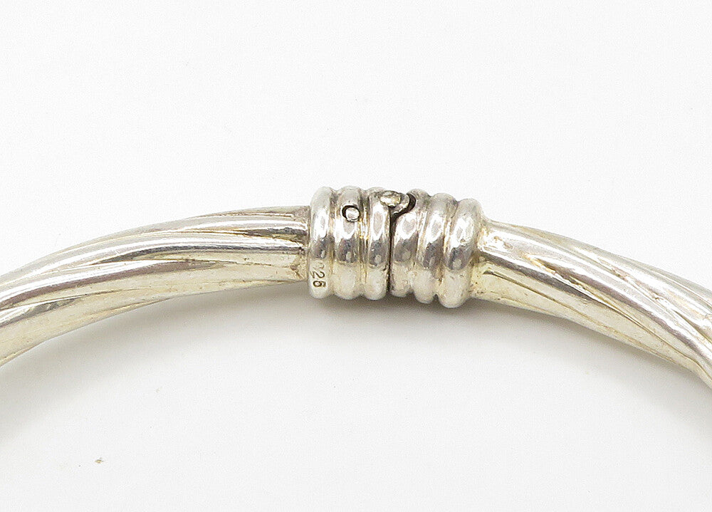 925 Silver & 14K GOLD  Vintage Black Onyx Ends 2 Tone Cuff Bracelet  BT8542