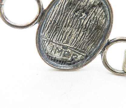 I.M.P.R 925 Sterling Silver   Vintage Etched Writing Cuff Bracelet  BT3249