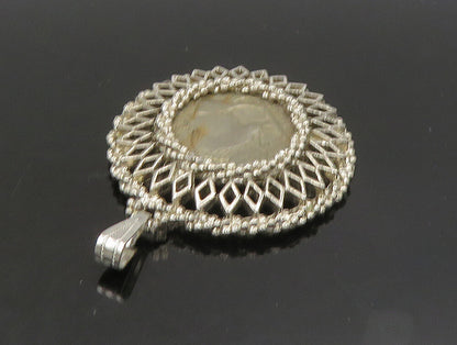 925 Sterling Silver  Vintage Twist Border 1929 Nickel Coin Pendant  PT19583
