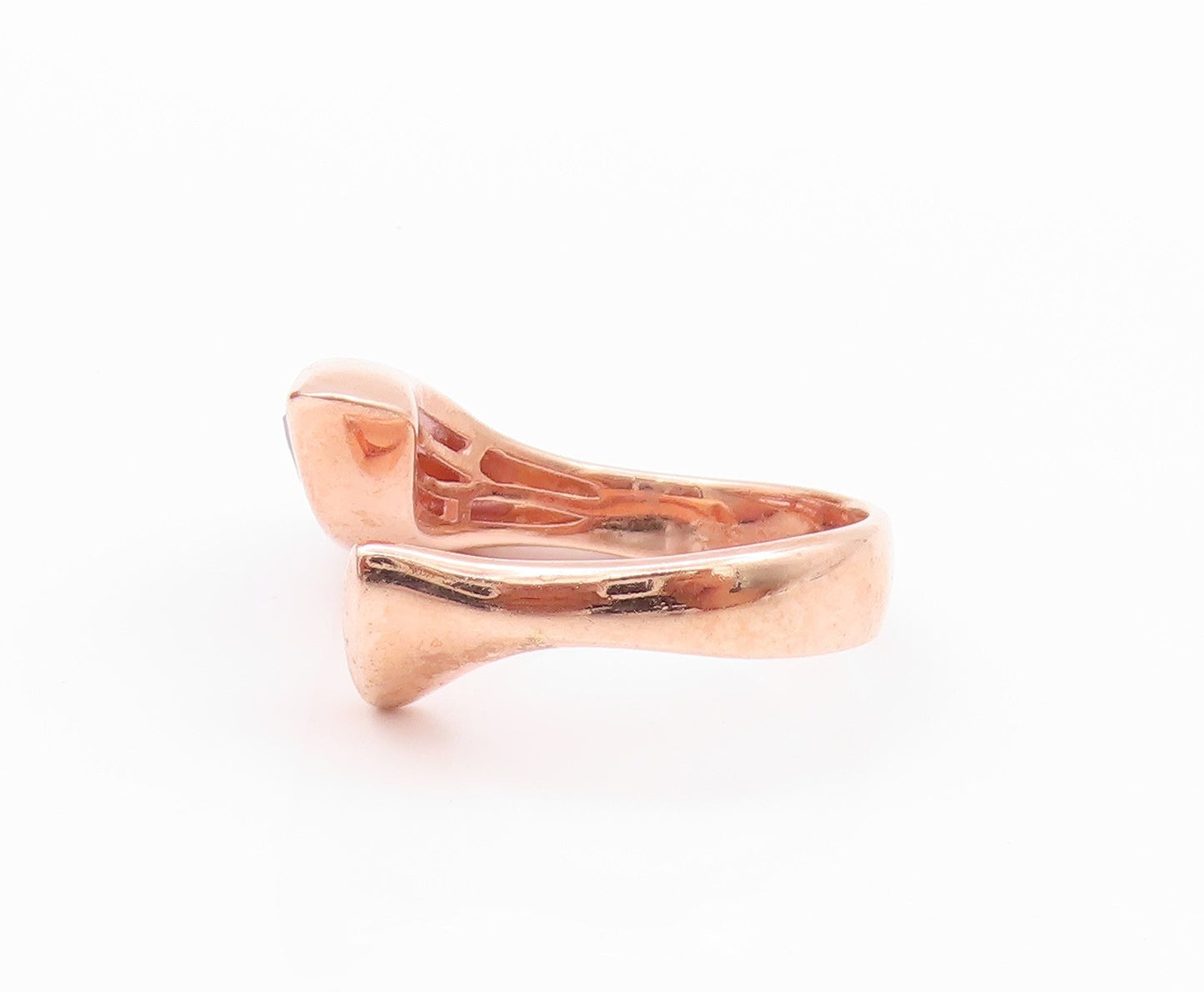 925 Sterling Silver Vintage Ring Rose Gold Plated Marquise Cut CZ  SZ 8  RG32211