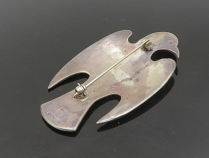 925 Sterling Silver  Vintage Antique Smooth Bird Silhouette Brooch Pin  BP9275