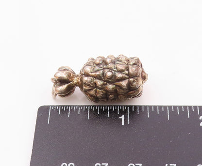 925 Sterling Silver  Vintage Hollow Pineapple Fruit Motif Pendant  PT19646