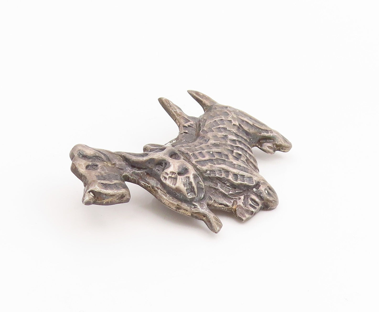 925 Sterling Silver Vintage Brooch Etched Scottish Terrier Dog Figurine  BP12158
