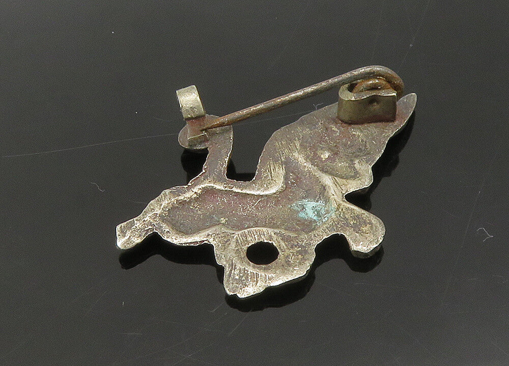 925 Sterling Silver  Vintage Antique Dark Tone Baby Donkey Brooch Pin  BP8658