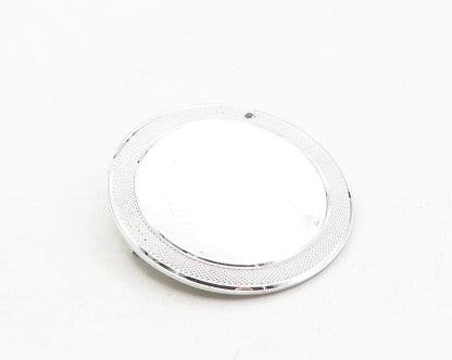 LAMODE 925 Sterling Silver  Vintage Shiny Etched Border Brooch Pin  BP3778