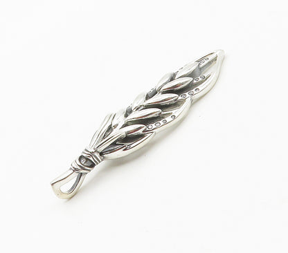 PANDORA 925 Sterling Silver  Petite Topaz Shiny Floral Motif Pendant  PT11978