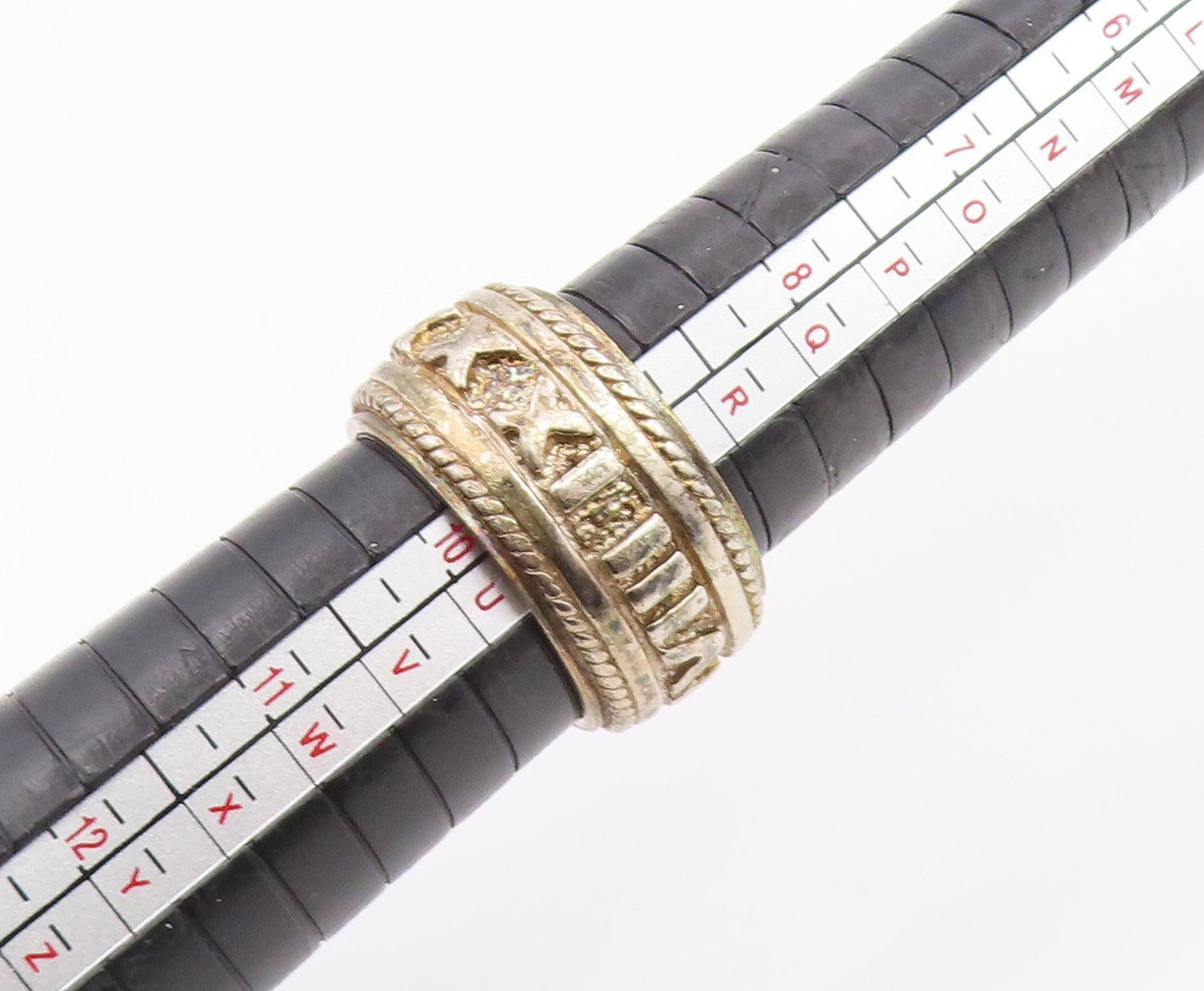 925 Sterling Silver Vintage Ring DAVID SIGAL Roman Numerals  Sz 9.5  RG35909