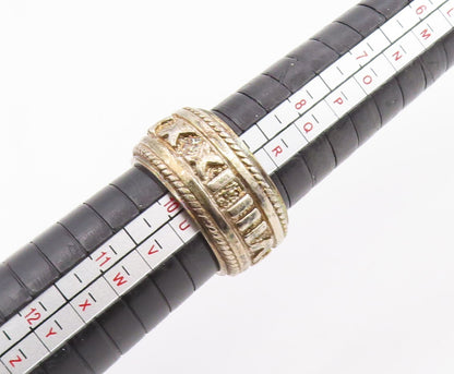 925 Sterling Silver Vintage Ring DAVID SIGAL Roman Numerals  Sz 9.5  RG35909