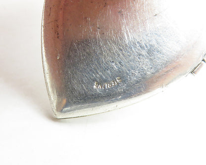 925 Sterling Silver  Vintage Love Heart Locket Pendant (OPENS)  PT15221