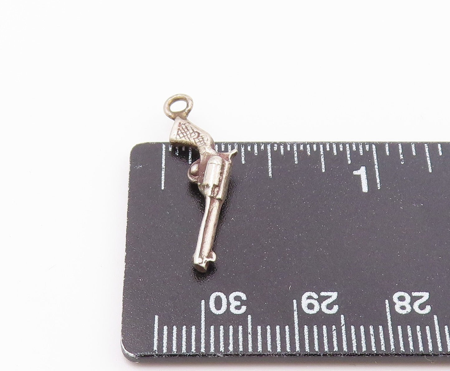 925 Sterling Silver  Vintage Trendy Pistol Gun Charm Pendant  PT20814