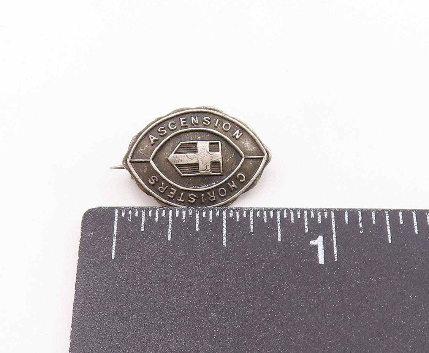 925 Sterling Silver  Vintage Antique Choristers Ascension Brooch Pin  BP8662