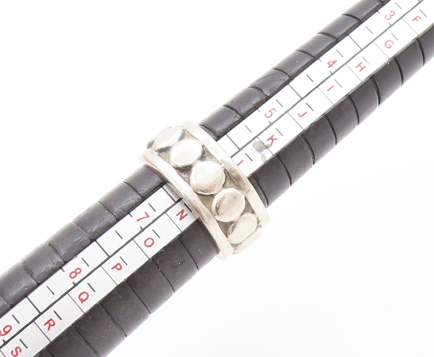 925 Sterling Silver Vintage Ring Tapered Geometric Circle Band  Sz 6  RG33647