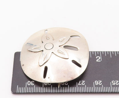 925 Sterling Silver Vintage Brooch Pin MEXICO Floral Carved Shield  BP10843