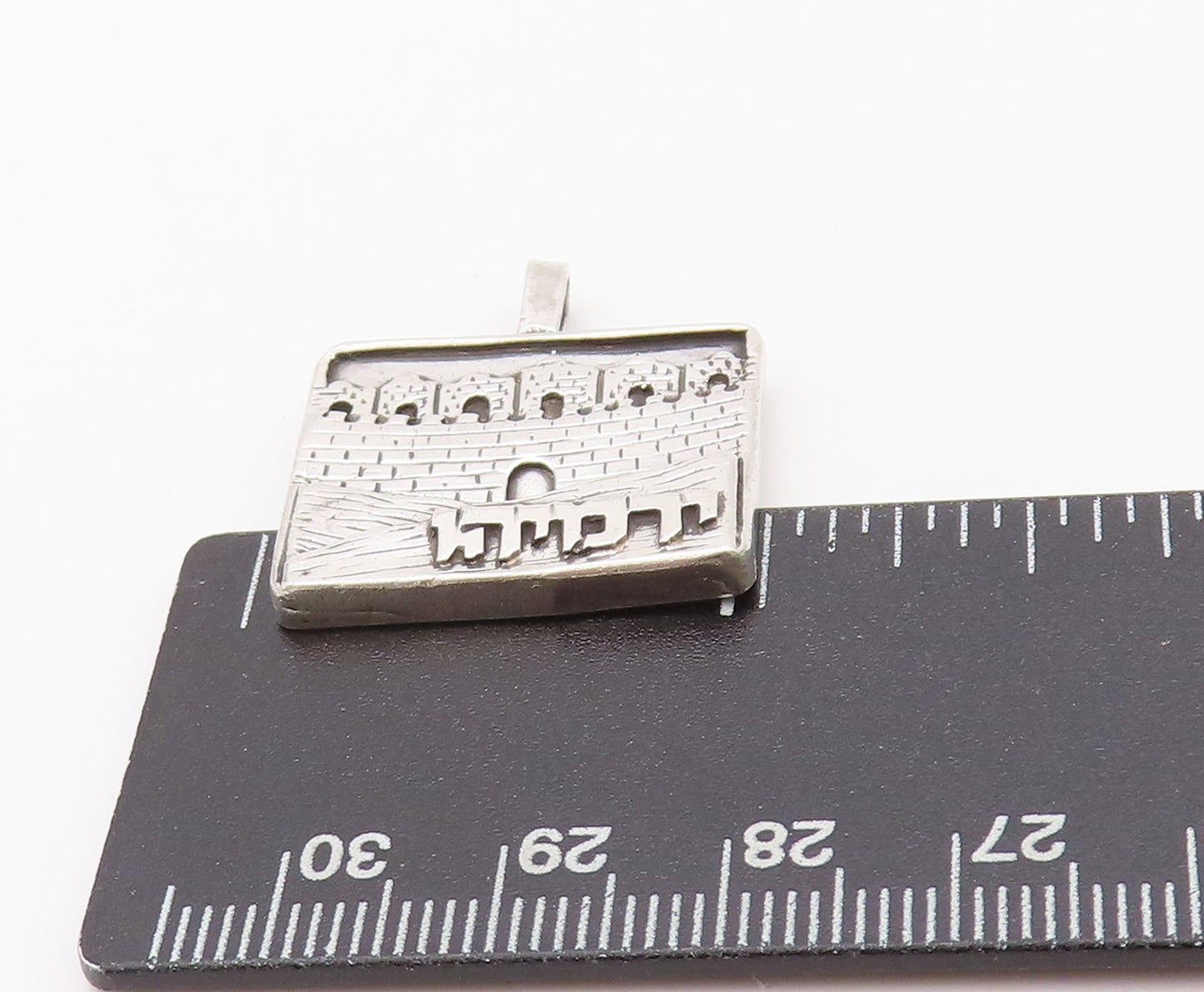 925 Sterling Silver Vintage Pendant Religious Jerusalem Jeremiah  PT24072