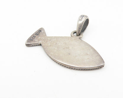 925 Sterling Silver  Petite Oxidized Football 2000 Sports Drop Pendant  PT9029