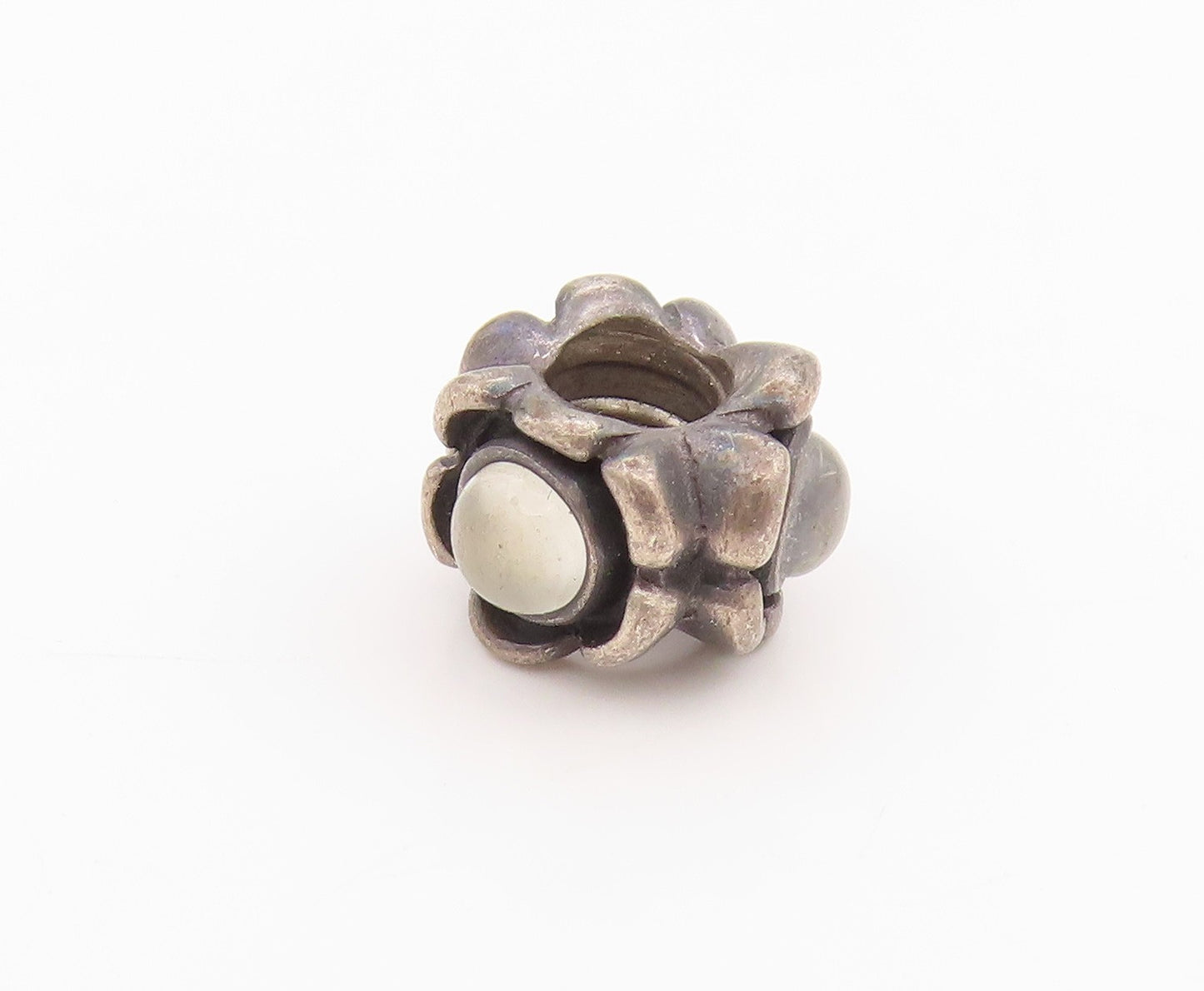 925 Sterling Silver Vintage Pendant PANDORA Cat's Eye 4 Way Flower  PT24399