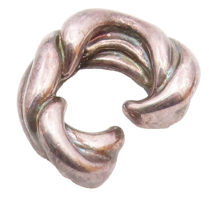 DESIGNER 925 Sterling Silver  Vintage Dark Tone Hollow Brooch Pin  BP8095