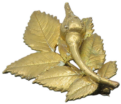 EGGERT DENMARK 925 Sterling Silver  Vintage Floral Leaf Brooch Pin  BP5285