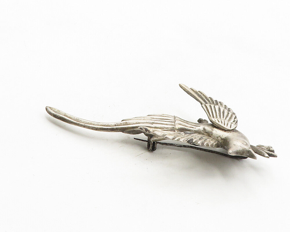 PRIETO AVE JUAREZ 925 Sterling Silver  Vintage Perched Bird Brooch Pin  BP4026