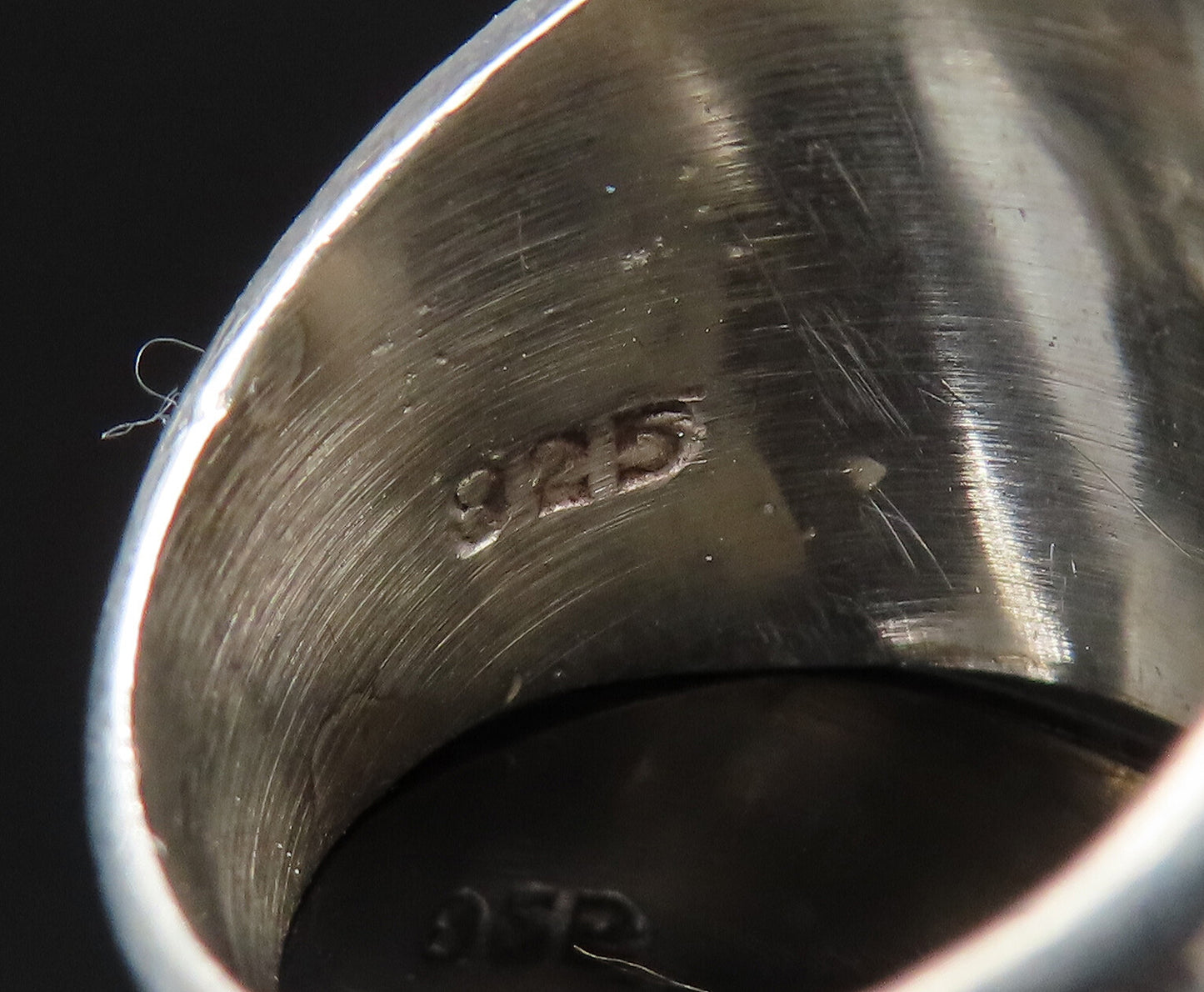 MEXICO 925 Silver  Vintage Two Tone Rope Twist Ribbed Ring Sz 6  RG25459