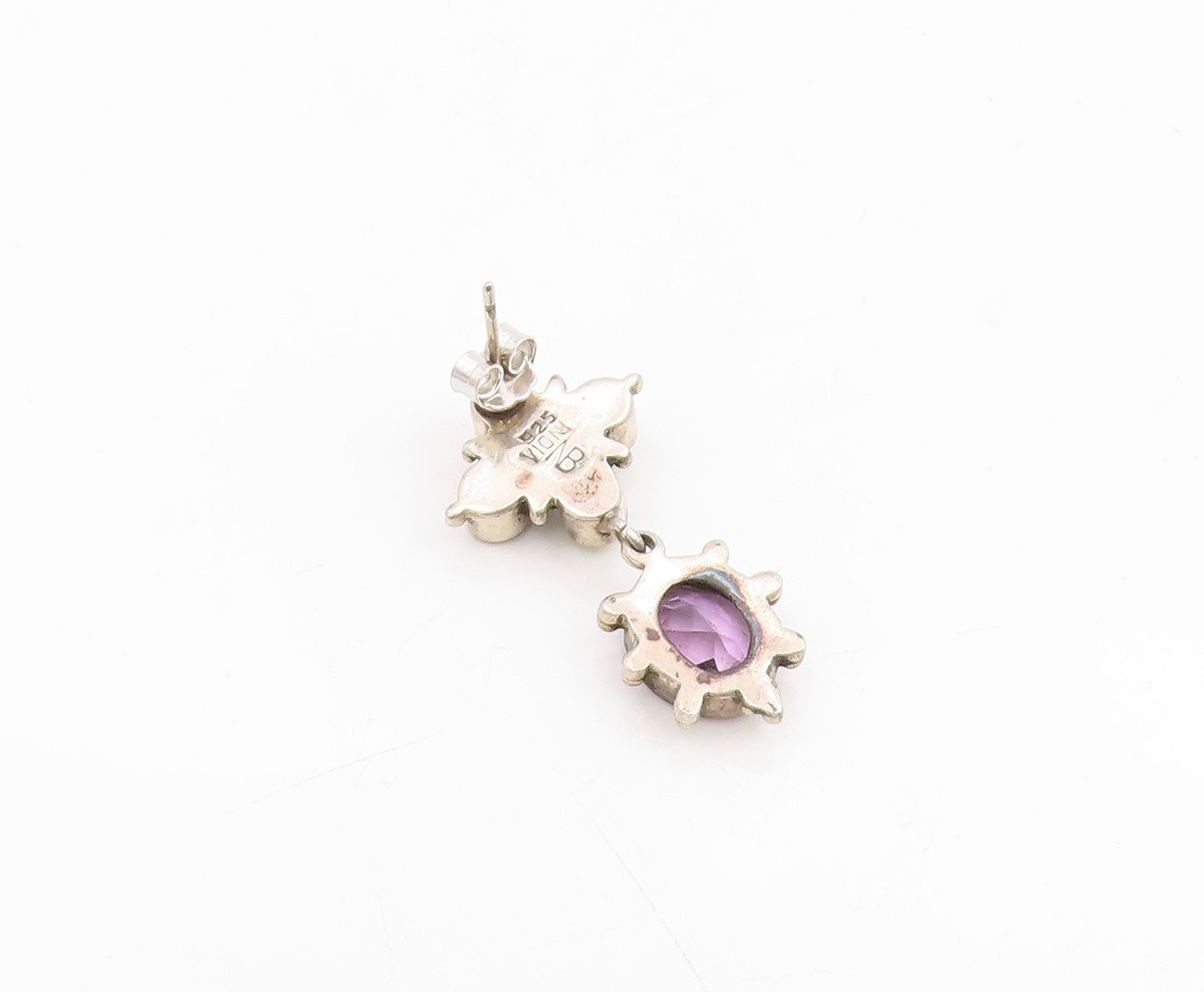 925 Sterling Silver Vintage Earrings Amethyst & Gemstone Single Pieces  EG14300