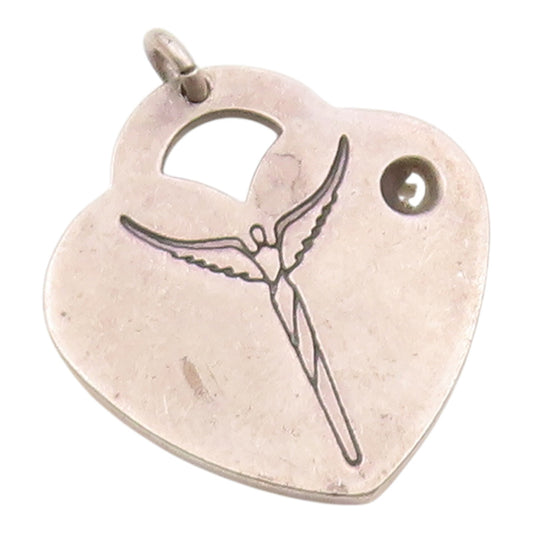 LAVAGGI 925 Sterling Silver  Vintage Nurse Symbol Love Heart Pendant  PT19423