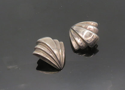 BAYANIHAN 925 Silver  Vintage Hollow Fluted Non Pierce Drop Earrings  EG10179