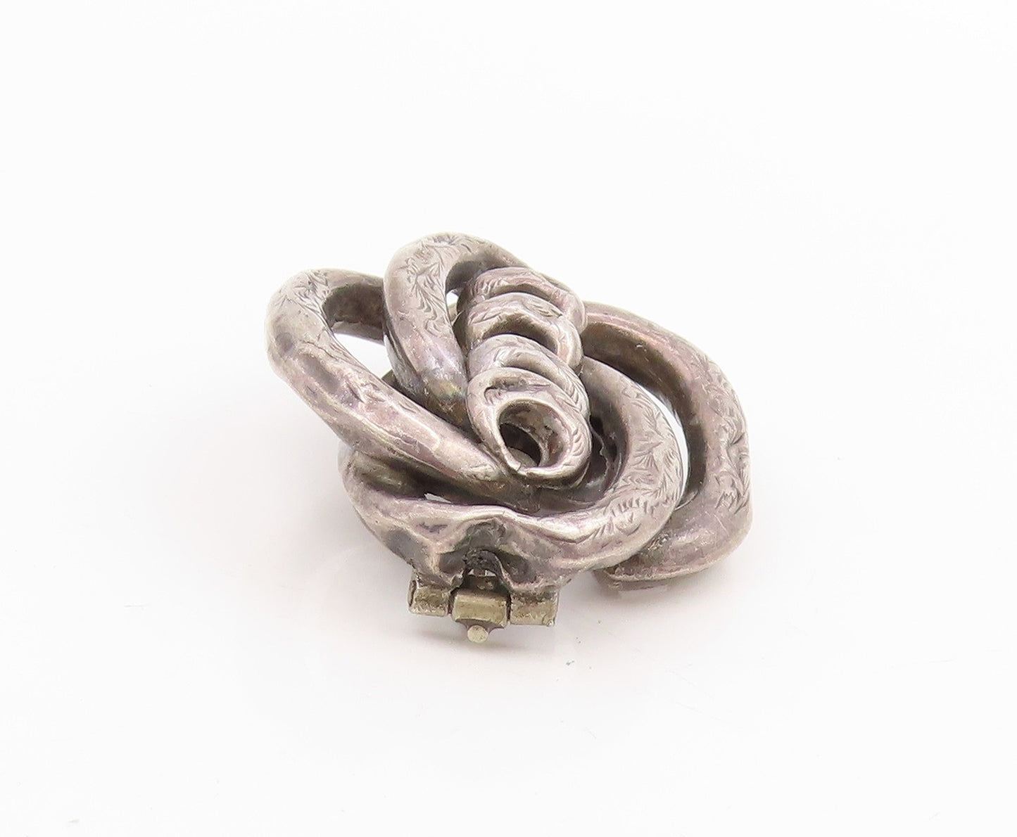 925 Sterling Silver Vintage Brooch Pin Antique Intertwined Knot Design  BP12247