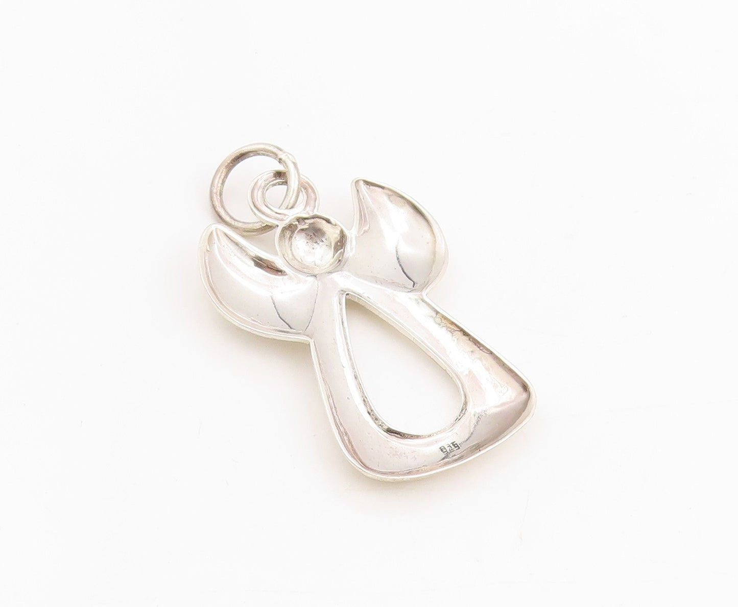 925 Sterling Silver Vintage Pendant Modernist Guardian Little Angel  PT25246