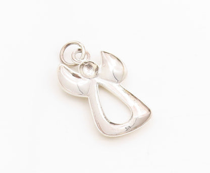 925 Sterling Silver Vintage Pendant Modernist Guardian Little Angel  PT25246