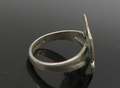 POST BELL 925 Silver  Vintage Turquoise Butterfly Band Ring Sz 7  RG23663