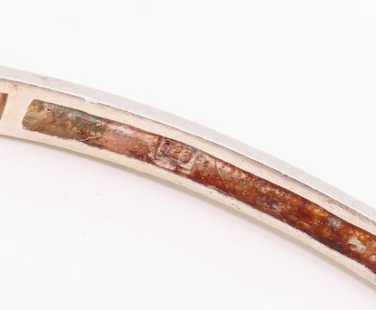 925 Sterling Silver Vintage Bracelet Round Cut Citrine Beaded Bangle  BT10665