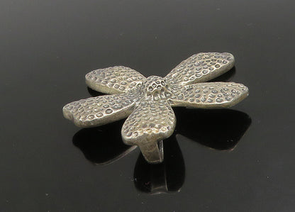 SILPADA 925 Silver  Vintage Dark Tone Hammered Flower Motif Pendant  PT19143