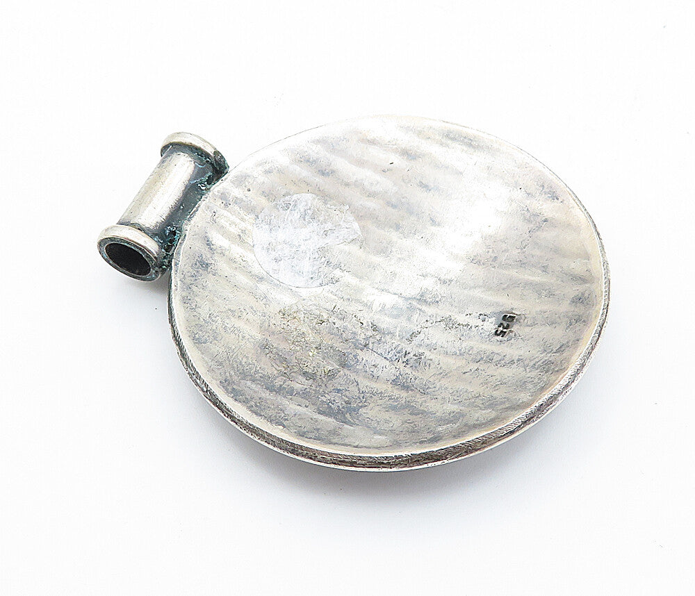 925 Sterling Silver  Vintage Antique Dark Tone Love Heart Slide Pendant PT5958