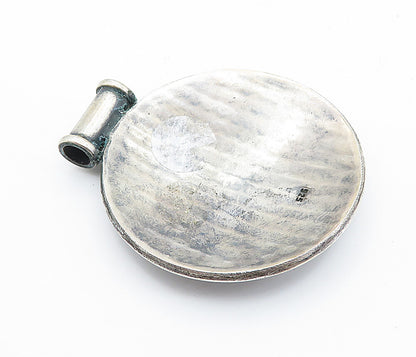 925 Sterling Silver  Vintage Antique Dark Tone Love Heart Slide Pendant PT5958
