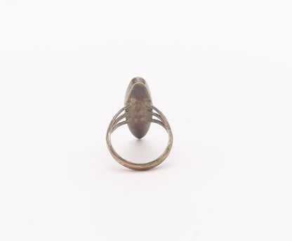 925 Sterling Silver Vintage Ring ZUNI NAVAJO Inlay Multi Stone Sz 6.5  RG27955