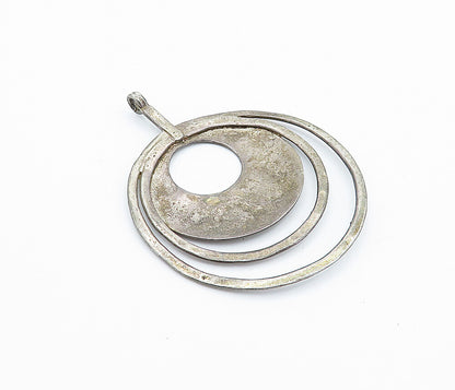 SILPADA 925 Silver  Vintage Oxidized Hammered Open Circles Pendant  PT4195
