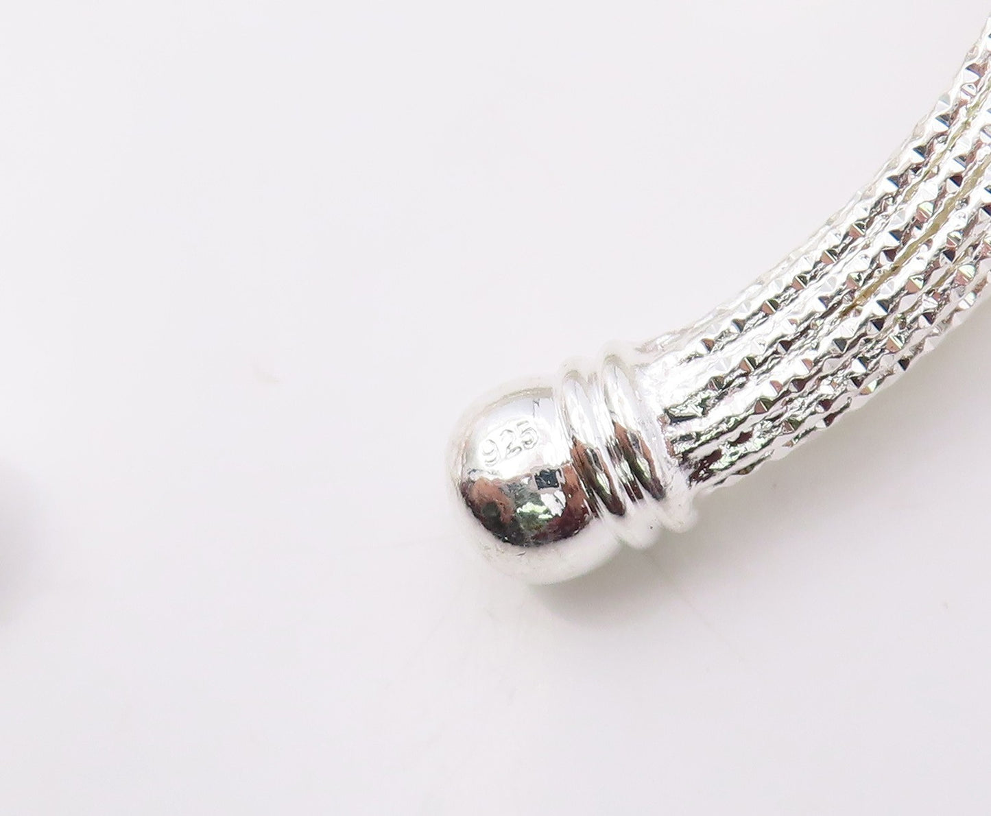 925 Sterling Silver Vintage Bracelet Minimalist Multi Strand Open Cuff  BT12135