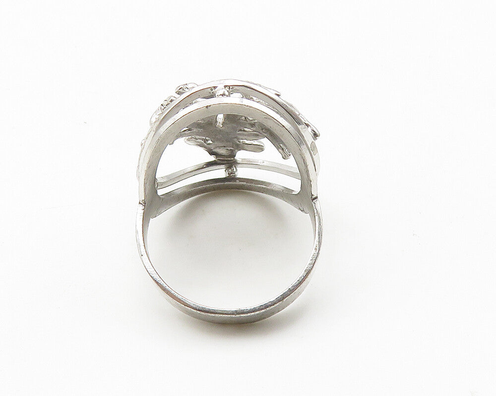 TAHARA & CO 925 Silver  Shiny Tree Branches Motif Band Ring Sz 7  RG10394