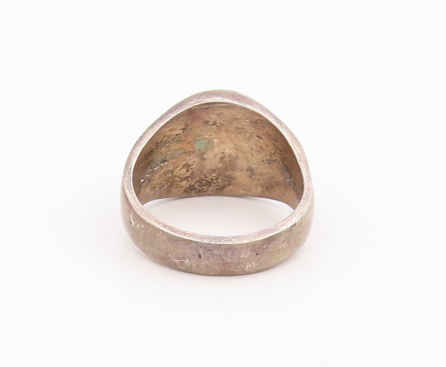 925 Sterling Silver Vintage Ring MEXICO Wavy Grooved Dome Band  Sz 8.5  RG34490