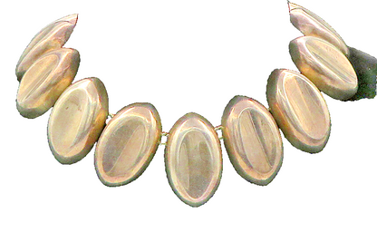 925 Sterling Silver  Vintage Dark Tone Concave Dome Chain Necklace  NE2817