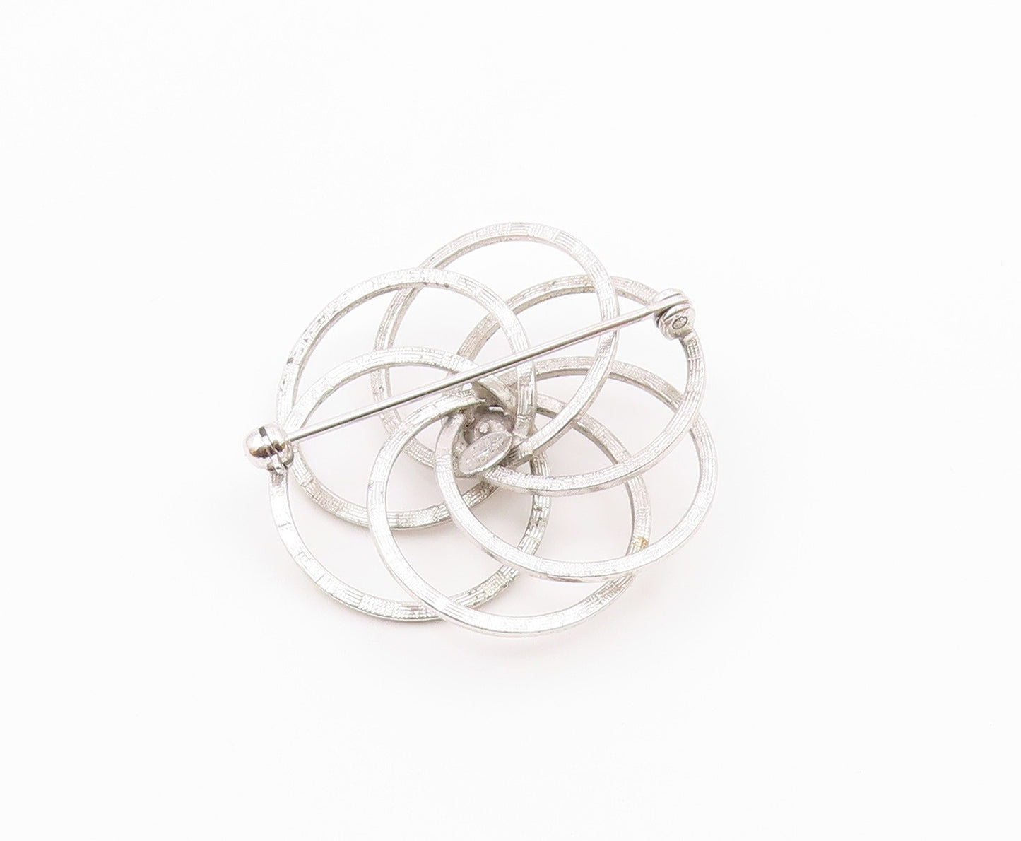 SKL 925 Sterling Silver  Vintage Freshwater Pearl Floral Brooch Pin  BP8348