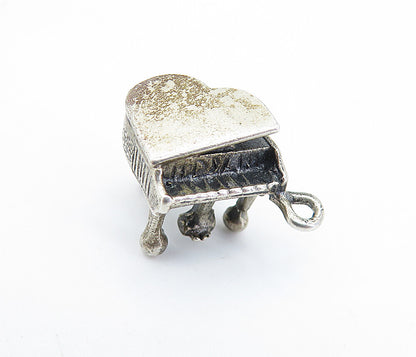 DANECRAFT 925 Sterling Silver  Vintage Grand Piano Music Motif Pendant  PT5391