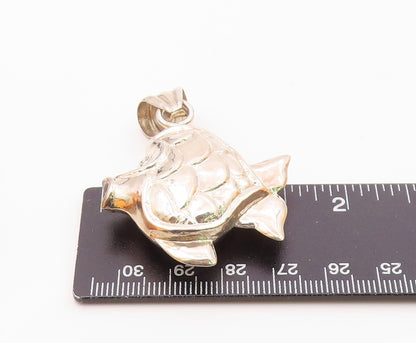 925 Sterling Silver  Vintage Shiny Hollow Fish Drop Pendant  PT17607