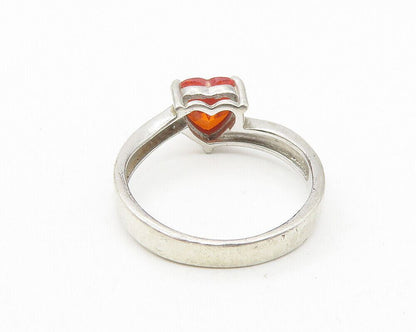 925 Sterling Silver  Pink Topaz Michael Candice Solitaire Ring Sz 7  RG11171