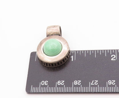 925 Sterling Silver Vintage Pendant CAROLYN POLLACK Halo Round Turquoise PT24848