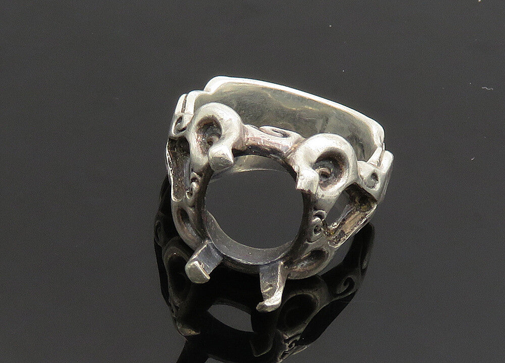 ANN KING 925 Sterling Silver  Vintage Spiral Swirl Band Ring Sz 9  RG19996