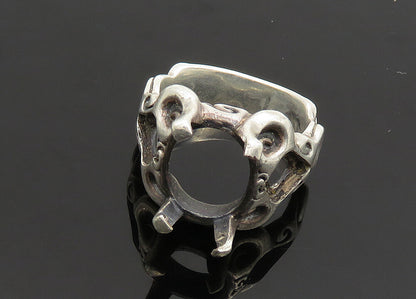 ANN KING 925 Sterling Silver  Vintage Spiral Swirl Band Ring Sz 9  RG19996